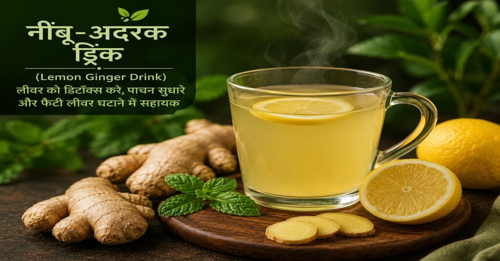 नींबू + अदरक + काला नमक — सुबह का लीवर अमृत