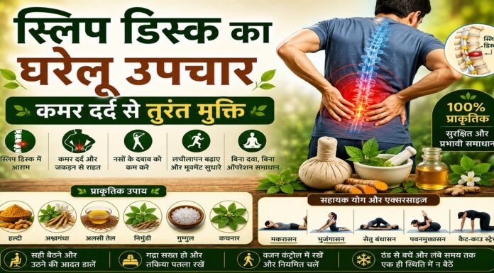 स्लिप डिस्क का घरेलू उपचार: कमर दर्द से तुरंत मुक्ति स्लिप डिस्क का घरेलू उपचार: कमर दर्द से तुरंत मुक्ति