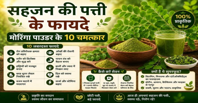 सहजन की पत्ती के फायदे: मोरिंगा पाउडर के 10 चमत्कार
