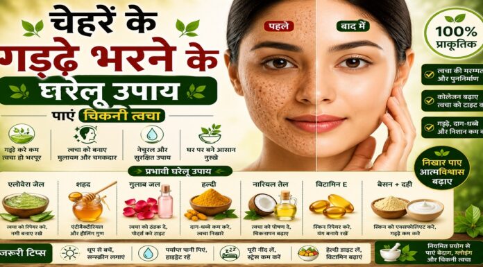 चेहरे के गड्ढे भरने के घरेलू उपाय: पाएं चिकनी त्वचा