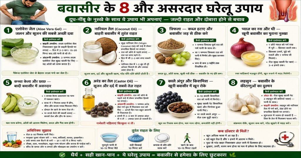 बवासीर के 8 और असरदार घरेलू उपाय