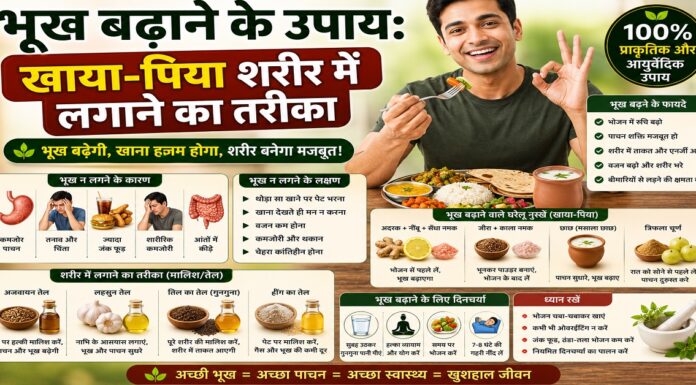 भूख बढ़ाने के उपाय: खाया-पिया शरीर में लगाने का तरीका भूख बढ़ाने के उपाय: खाया-पिया शरीर में लगाने का तरीका