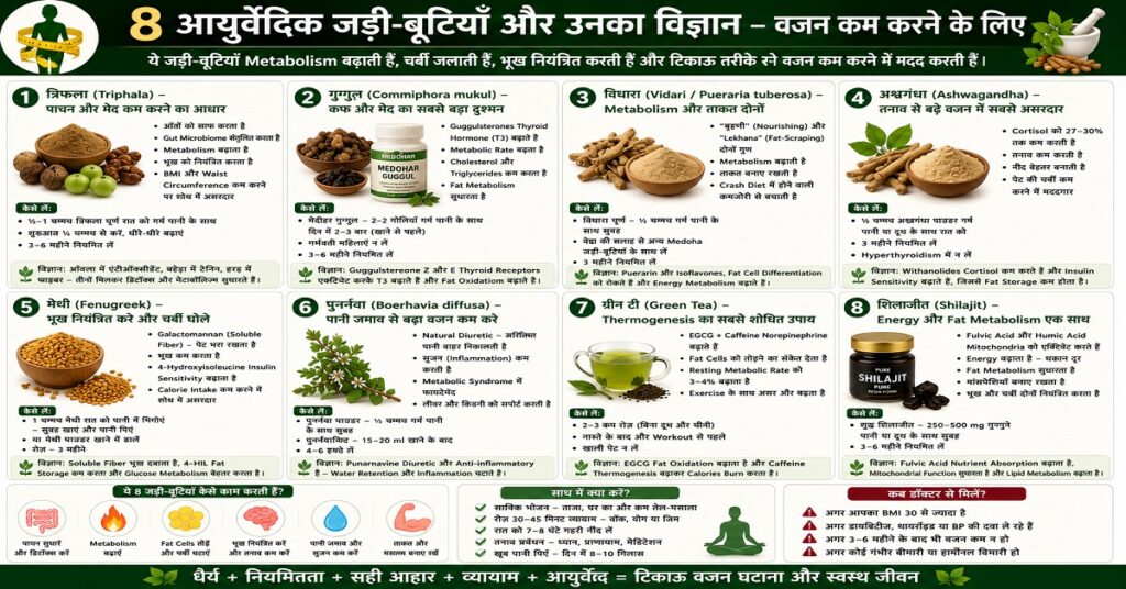 8 आयुर्वेदिक जड़ी-बूटियाँ और उनका विज्ञान