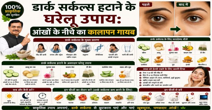 डार्क सर्कल्स हटाने के घरेलू उपाय: आंखों के नीचे का कालापन गायब