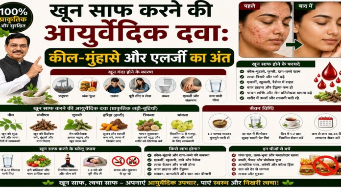 खून साफ करने की आयुर्वेदिक दवा: कील-मुंहासे और एलर्जी का अंत खून साफ करने की आयुर्वेदिक दवा: कील-मुंहासे और एलर्जी का अंत
