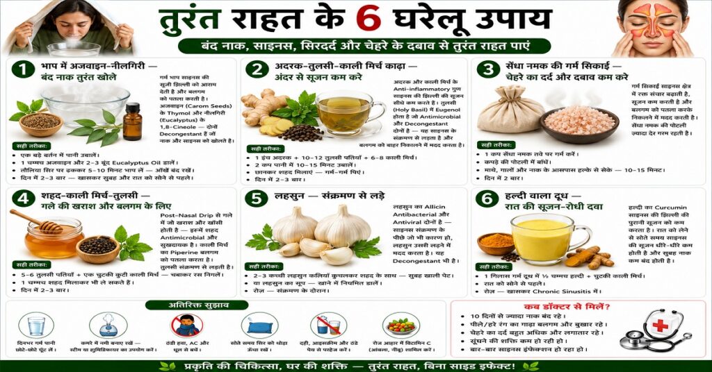 तुरंत राहत के 6 घरेलू उपाय