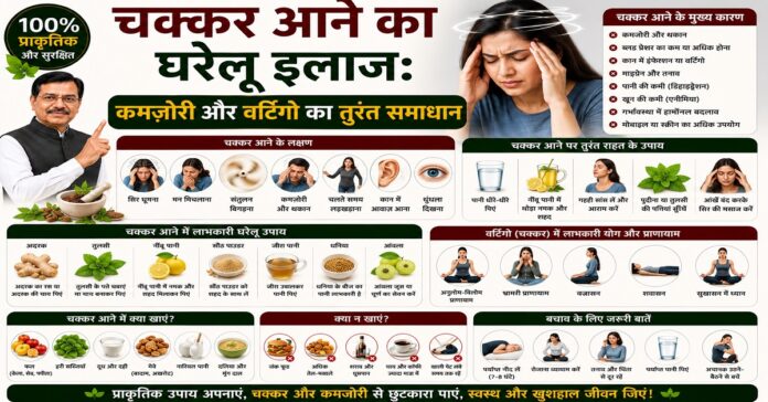 चक्कर आने का घरेलू इलाज: कमजोरी और वर्टिगो का तुरंत समाधान चक्कर आने का घरेलू इलाज: कमजोरी और वर्टिगो का तुरंत समाधान
