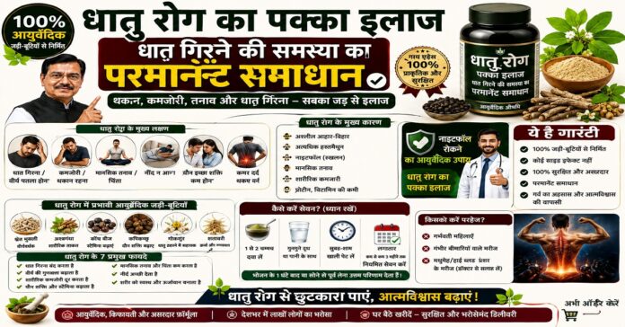 धातु रोग का पक्का इलाज: धात गिरने की समस्या का परमानेंट समाधान धातु रोग का पक्का इलाज: धात गिरने की समस्या का परमानेंट समाधान