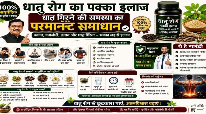 धातु रोग का पक्का इलाज: धात गिरने की समस्या का परमानेंट समाधान धातु रोग का पक्का इलाज: धात गिरने की समस्या का परमानेंट समाधान