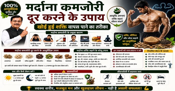 मर्दाना कमजोरी दूर करने के उपाय: खोई हुई शक्ति वापस पाने का तरीका मर्दाना कमजोरी दूर करने के उपाय: खोई हुई शक्ति वापस पाने का तरीका