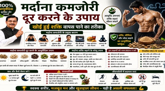 मर्दाना कमजोरी दूर करने के उपाय: खोई हुई शक्ति वापस पाने का तरीका मर्दाना कमजोरी दूर करने के उपाय: खोई हुई शक्ति वापस पाने का तरीका