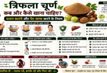 त्रिफला चूर्ण कब और कैसे खाना चाहिए? वजन घटाने और पेट साफ करने के नियम त्रिफला चूर्ण कब और कैसे खाना चाहिए? वजन घटाने और पेट साफ करने के नियम