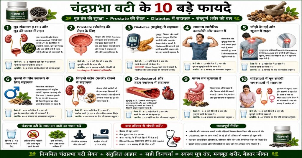 चंद्रप्रभा वटी के 10 बड़े फायदे