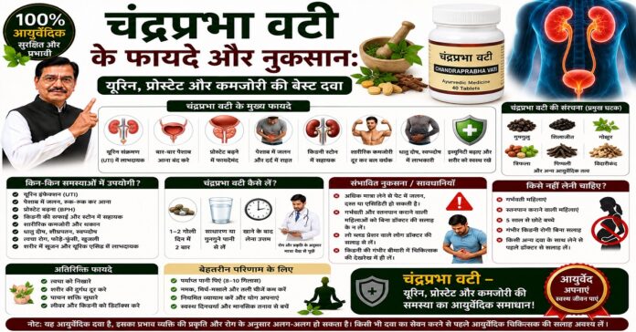 चंद्रप्रभा वटी के फायदे और नुकसान: यूरिन, प्रोस्टेट और कमजोरी की बेस्ट दवा