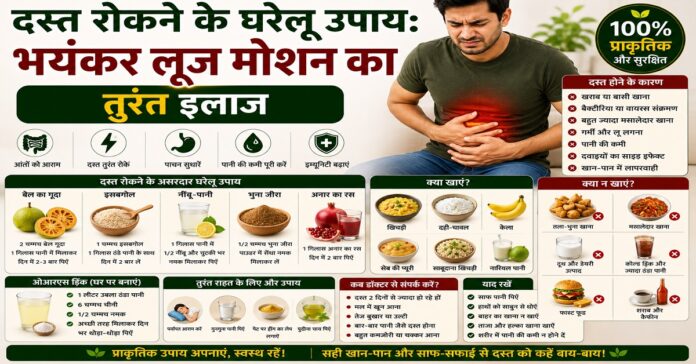 दस्त रोकने के घरेलू उपाय: भयंकर लूज मोशन का तुरंत इलाज