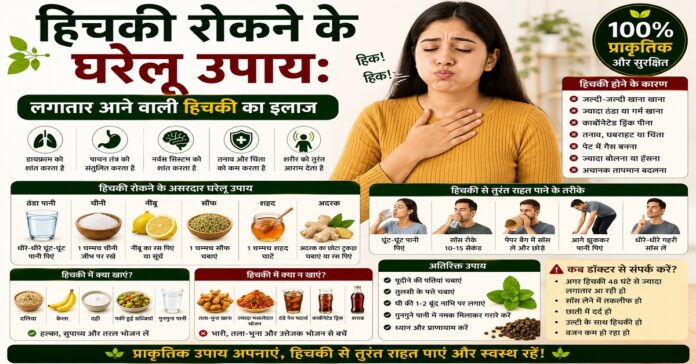 हिचकी रोकने के घरेलू उपाय: लगातार आने वाली हिचकी का इलाज