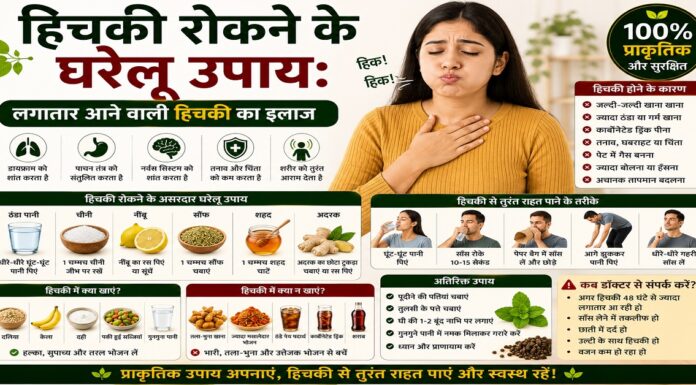हिचकी रोकने के घरेलू उपाय: लगातार आने वाली हिचकी का इलाज हिचकी रोकने के घरेलू उपाय: लगातार आने वाली हिचकी का इलाज