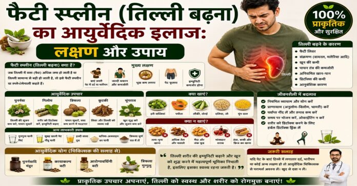 फैटी स्प्लीन (तिल्ली बढ़ना) का आयुर्वेदिक इलाज: लक्षण और उपाय