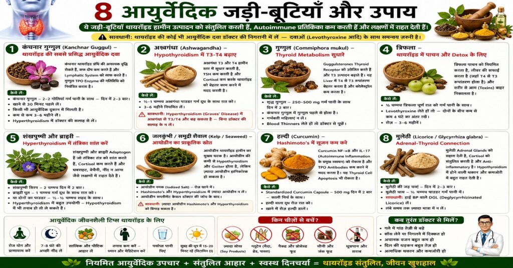 8 आयुर्वेदिक जड़ी-बूटियाँ और उपाय