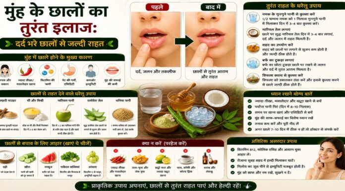 मुंह के छालों का तुरंत इलाज: दर्द भरे छालों से जल्दी राहत मुंह के छालों का तुरंत इलाज: दर्द भरे छालों से जल्दी राहत