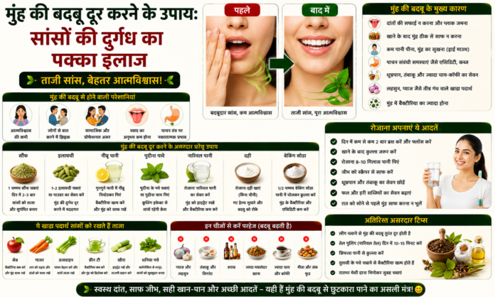 मुंह की बदबू दूर करने के उपाय: सांसों की दुर्गंध का पक्का इलाज