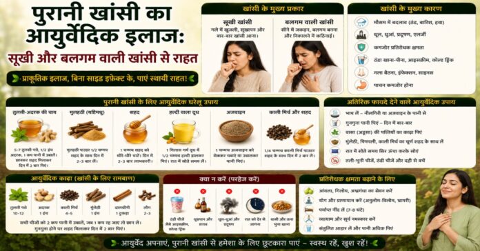 पुरानी खांसी का आयुर्वेदिक इलाज: सूखी और बलगम वाली खांसी से राहत