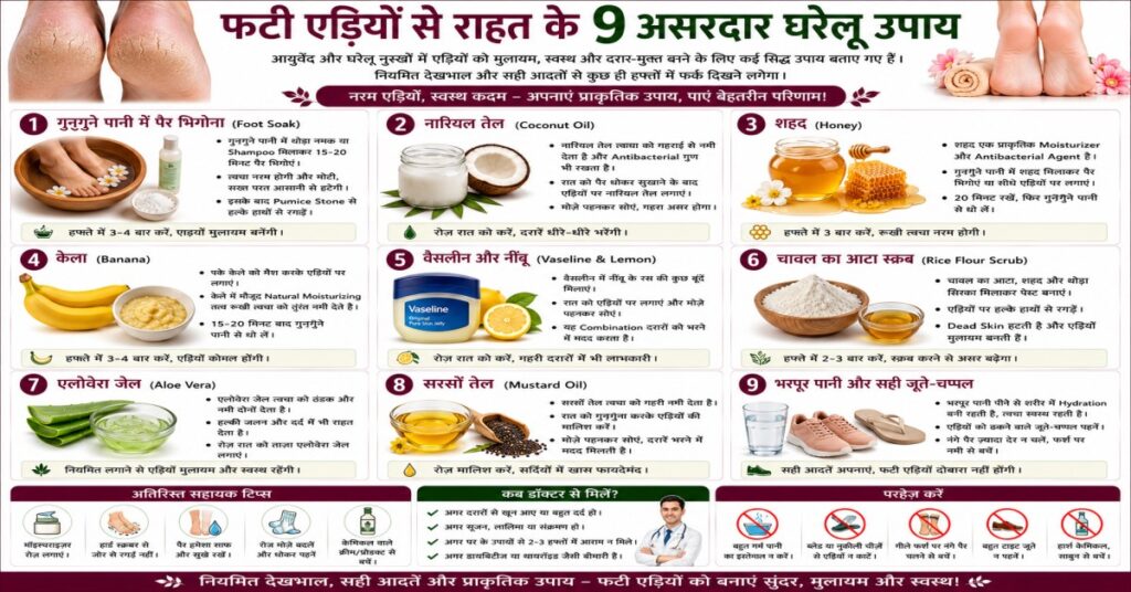 फटी एड़ियों से राहत के 9 असरदार घरेलू उपाय