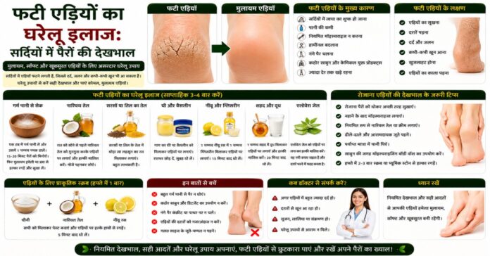 फटी एड़ियों का घरेलू इलाज: सर्दियों में पैरों की देखभाल