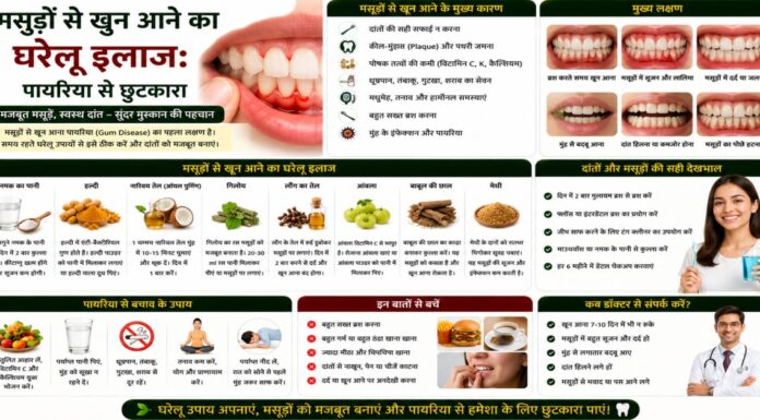 मसूड़ों से खून आने का घरेलू इलाज: पायरिया से छुटकारा मसूड़ों से खून आने का घरेलू इलाज: पायरिया से छुटकारा
