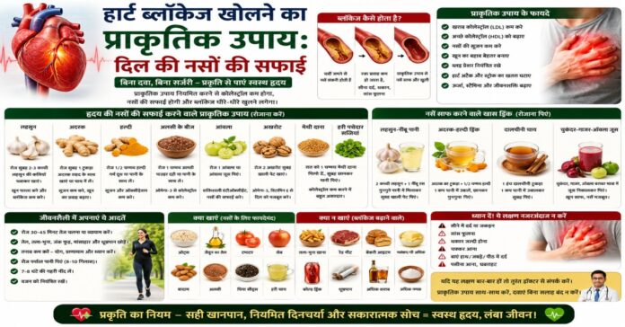 हार्ट ब्लॉकेज खोलने का प्राकृतिक उपाय: दिल की नसों की सफाई हार्ट ब्लॉकेज खोलने का प्राकृतिक उपाय: दिल की नसों की सफाई