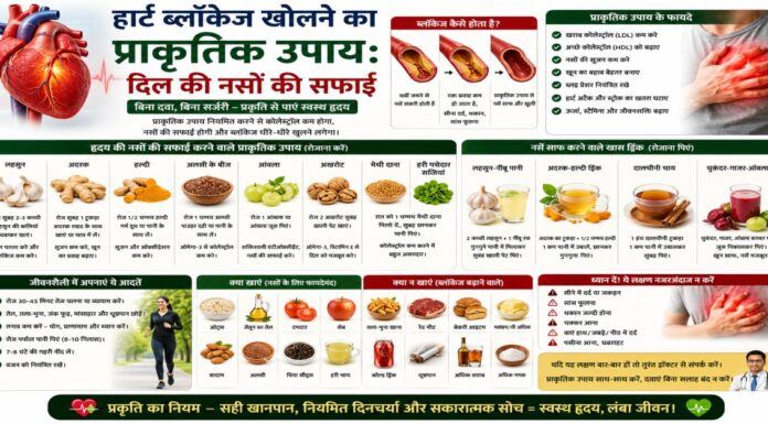 हार्ट ब्लॉकेज खोलने का प्राकृतिक उपाय: दिल की नसों की सफाई हार्ट ब्लॉकेज खोलने का प्राकृतिक उपाय: दिल की नसों की सफाई