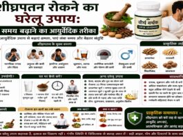 शीघ्रपतन रोकने का घरेलू उपाय: समय बढ़ाने का आयुर्वेदिक तरीका