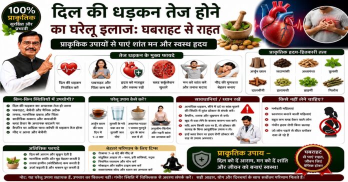 दिल की धड़कन तेज होने का घरेलू इलाज: घबराहट से राहत