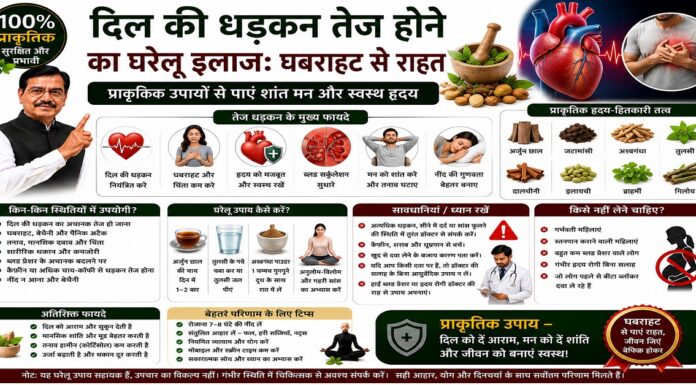 दिल की धड़कन तेज होने का घरेलू इलाज: घबराहट से राहत दिल की धड़कन तेज होने का घरेलू इलाज: घबराहट से राहत