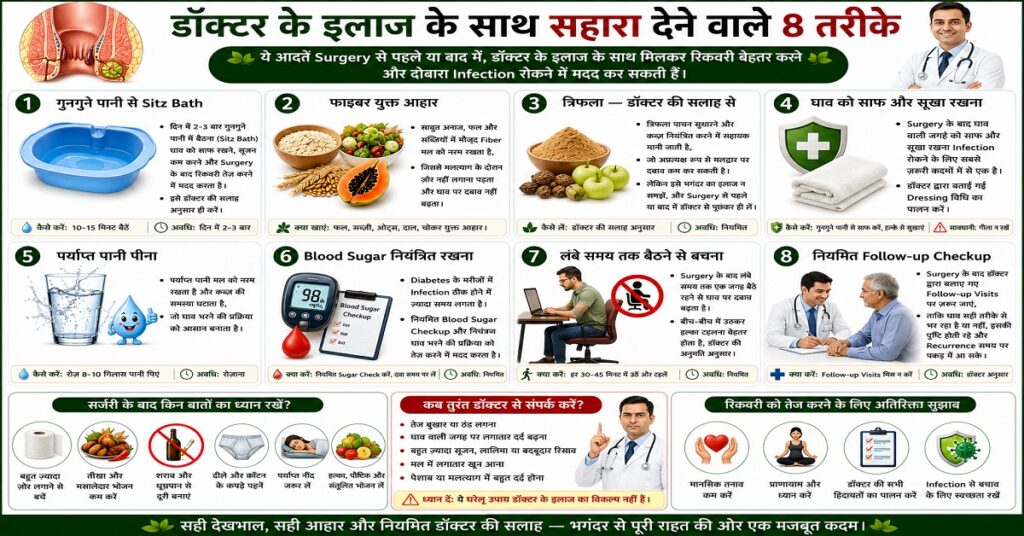 डॉक्टर के इलाज के साथ सहारा देने वाले 8 तरीके