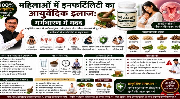 महिलाओं में इनफर्टिलिटी का आयुर्वेदिक इलाज: गर्भधारण में मदद महिलाओं में इनफर्टिलिटी का आयुर्वेदिक इलाज: गर्भधारण में मदद