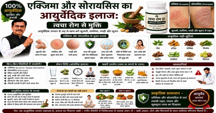 एक्जिमा और सोरायसिस का आयुर्वेदिक इलाज: त्वचा रोग से मुक्ति
