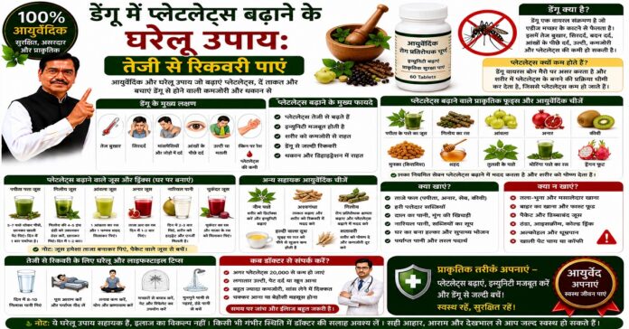 डेंगू में प्लेटलेट्स बढ़ाने के घरेलू उपाय: तेजी से रिकवरी पाएं