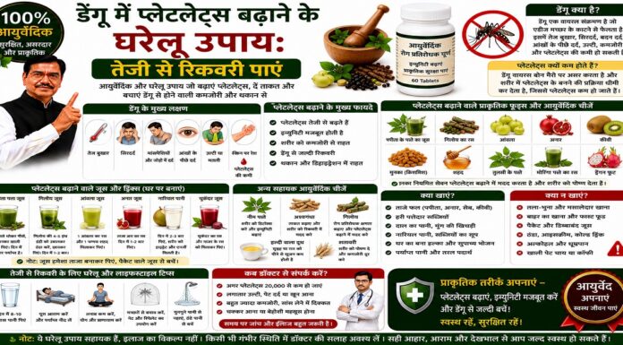 डेंगू में प्लेटलेट्स बढ़ाने के घरेलू उपाय: तेजी से रिकवरी पाएं डेंगू में प्लेटलेट्स बढ़ाने के घरेलू उपाय: तेजी से रिकवरी पाएं