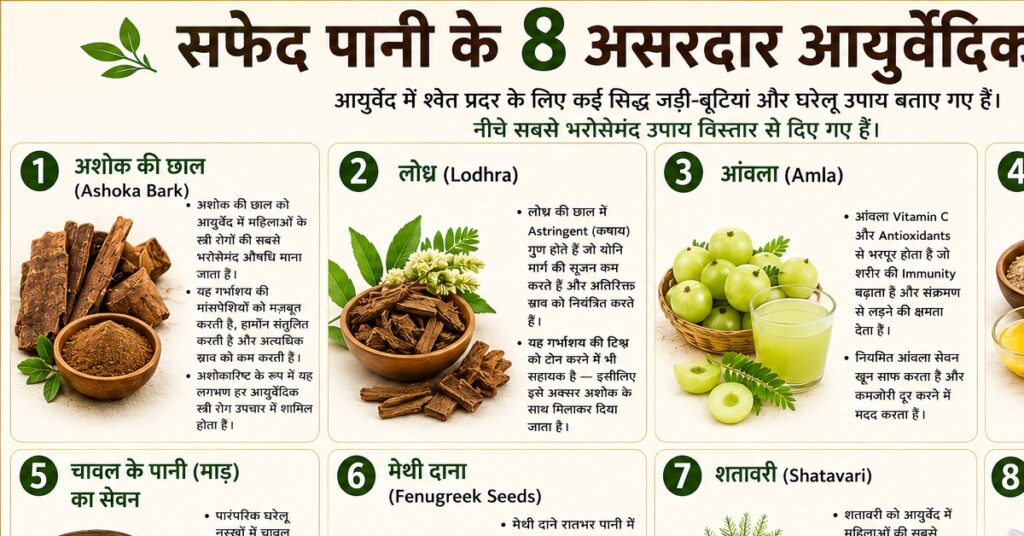 सफेद पानी के 8 असरदार आयुर्वेदिक उपाय