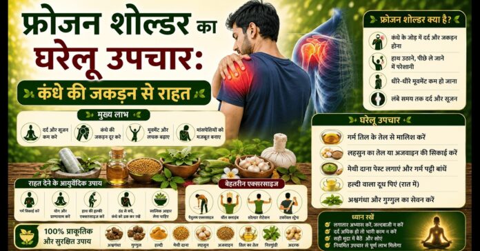 फ्रोजन शोल्डर का घरेलू उपचार: कंधे की जकड़न से राहत