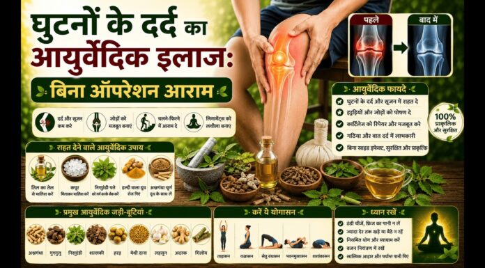 घुटनों के दर्द का आयुर्वेदिक इलाज: बिना ऑपरेशन आराम घुटनों के दर्द का आयुर्वेदिक इलाज: बिना ऑपरेशन आराम