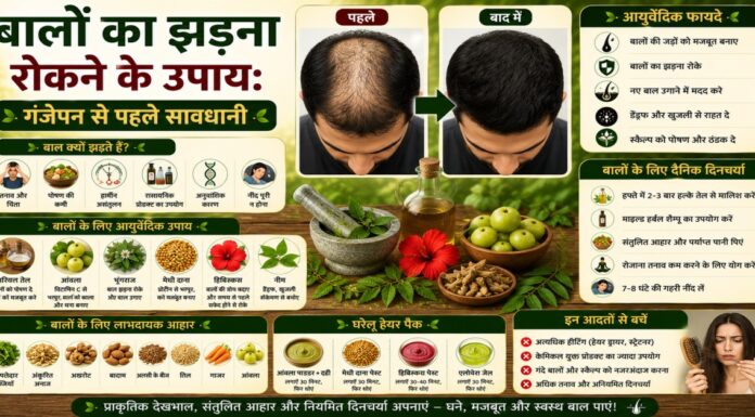 बालों का झड़ना रोकने के उपाय: गंजेपन से पहले सावधानी बालों का झड़ना रोकने के उपाय: गंजेपन से पहले सावधानी