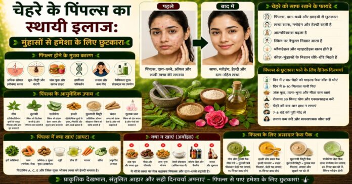 चेहरे के पिंपल्स का स्थायी इलाज: मुंहासों से हमेशा के लिए छुटकारा