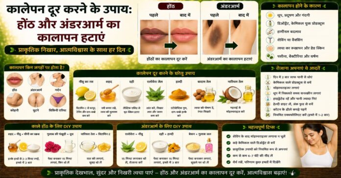 कालेपन दूर करने के उपाय: होंठ और अंडरआर्म का कालापन हटाएं